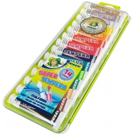 Tempera SUPER, Jolly, 14 spalvų po 7,5ml, plastikinėje dėžutėje