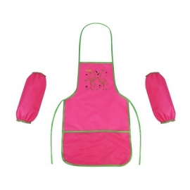 Vaikiška prijuostė su atskiromis rankovėmis FLAMINGOS, Maxi, rožinės sp.
