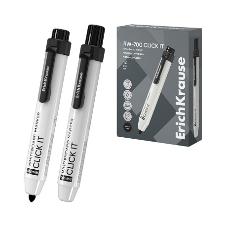 Automatinis žymeklis baltai lentai RW-700 CLICK IT, ErichKrause, 2.0mm, juodos sp.