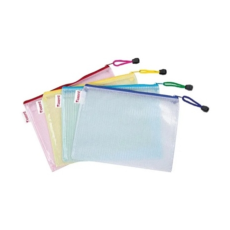 Plastikinis vokas su užtrauktuku AXENT, A4, 180mkr, permatomas, 4 sp.