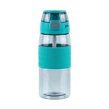 Gertuvė KITE, 600ml, su užrakinamu dangteliu, žalios sp. tritano plastikas