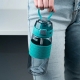 Gertuvė KITE, 600ml, su užrakinamu dangteliu, žalios sp. tritano plastikas