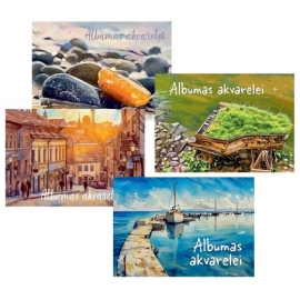 Albumas akvarelei, A4, 20 lapų, 200 gsm