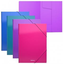 Plastikinis dėklas su guma MATT VIVID, ErichKrause, A4, 500mkr, 4 sp.