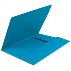 Kartoninis dėklas su guma FORPUS, A4, 400gsm, mėlynos sp.
