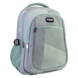 Mokyklinė kuprinė MAXI, 3-jų skyrių, 440x310x175mm, 750g, pilkos sp.