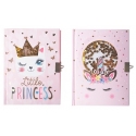 Užrašų knygelė - dienoraštis LITTLE PRINCESS & UNICORN, MP, A5, 80 lapų, 80gsm, su spynele ir magišku rašikliu
