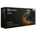 Vienkartinės nitrilinės pirštinės MERCATOR GoGrip Black, XL dydis, juodos sp., be pudros, 50 vnt.