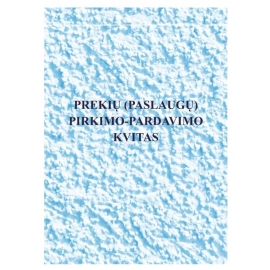 Prekių (paslaugų) pirkimo-pardavimo kvitai, A6x2x50, be Nr.