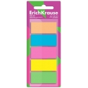 Plastikiniai indeksai-žymekliai NEON, ErichKrause, 45x20mm, 100 lapelių, 5 spalvos