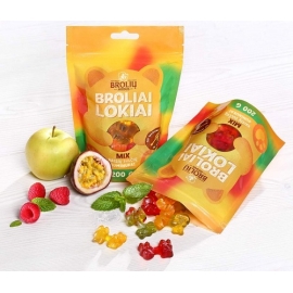 Guminukų rinkinys BROLIAI LOKIAI, obuolių, pasiflorų ir aviečių skonio, 200 g