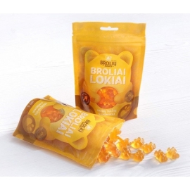 Guminukai BROLIAI LOKIAI, įvairių vaisių skonio, su medumi, 100 g