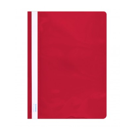 Plastikinis segtuvėlis skaidriu viršeliu A4+, raudonos sp.