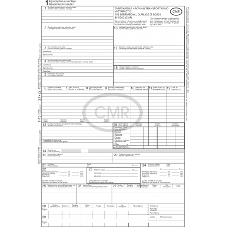 CMR blankai A4/4sl. 10kompl. LT-EN