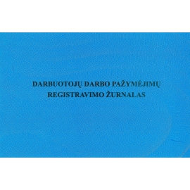 Darbuotojų darbo pažymėjimų registravimo žurnalas A5, horizontalus, 24 lapai