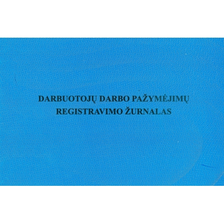 Darbuotojų darbo pažymėjimų registravimo žurnalas A5, horizontalus, 24 lapai