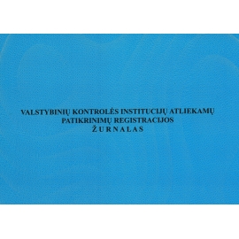 Valstybių kontrolės institucijų atliekamų patikrinimų registracijos žurnalas A4, horizontalus, 12 lapų