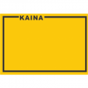 Lipnios etiketės su užrašu KAINA, 25x36mm, 1000 etik., oranžinės sp.