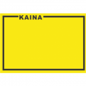 Lipnios etiketės su užrašu KAINA, 25x36mm, 1000 etik., geltonos sp.