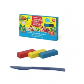 Plastilinas minkštas 6 spalvų x 24g (144g) Art Berry