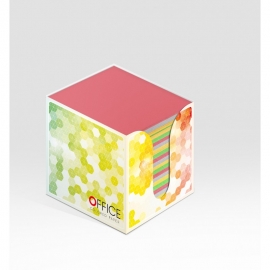 Lapeliai užrašams 8,5x8,5x8,5 kartoninėje dėžutėje spalvoti
