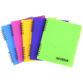 Bloknotas NOTEBOOK, EconoMix, B5, 120 lapų, langeliais, 60gsm, plastikinis viršelis, su spirale šone