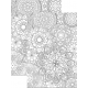 Bloknotas MANDALAS, A4, langeliais, 70 lapų, 70gsm, su spirale šone