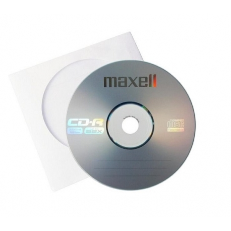 CD-R diskas popieriniame vokelyje, Maxell, 700MB, 80min.