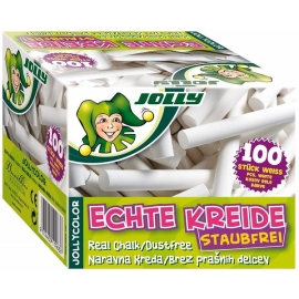 Mokyklinė kreida, Jolly, 100 vnt., baltos sp.