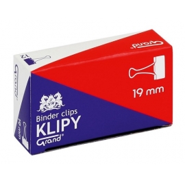 Spaustukai, Grand, ilgis 19mm, 12vnt., juodos sp.