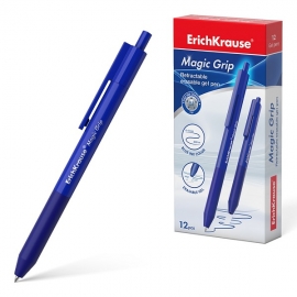 Ištrinamas automatinis gelinis rašiklis MAGIC GRIP, ErichKrause, storis 0.5mm, mėlynos sp.