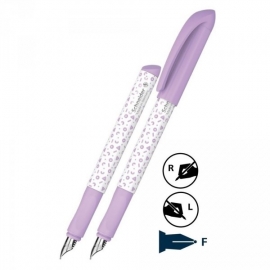 Plunksnakotis EASY, F storio iridžio plunksna, D+K, violetinės sp. korpusas