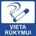 Lipnus ženklas VIETA RŪKYMUI, 140x140mm