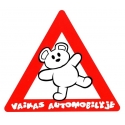 Magnetinis lipdukas VAIKAS AUTOMOBILYJE „Meškiukas“, 140x140x140mm