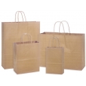 Popierinis maišelis su rankenėlėmis, 400x180x390mm, 90gsm, 28L, rudos sp.