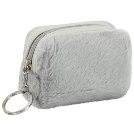 Raktų pakabukas-piniginė SOFT, CoolForSchool, 110x50x90mm, pilkos sp.