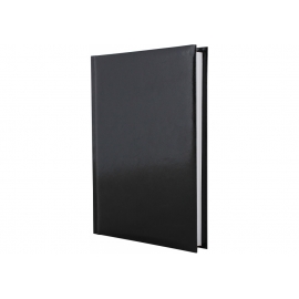 Užrašų knyga FLASH, EconoMix, A5, 160 lapų, 65gsm, langeliais, su skirtuku, juodos sp. dirbt. odos viršelis