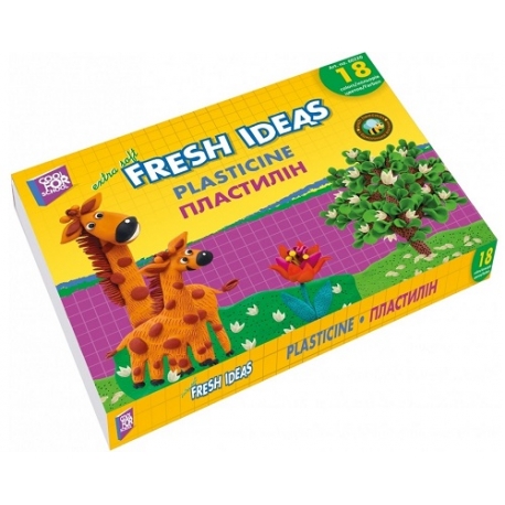 Plastilinas FRESH IDEAS, CoolForSchool, minkštas, 18 spalvų po 20g