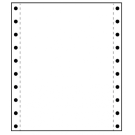 Perforuotas popierius vienasluoksnis 15-210-15x12, A4, 70g/m2, su kraštine perforacija