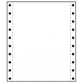 Perforuotas popierius vienasluoksnis 15-210-15x12, A4, su kraštine perforacija