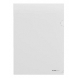 Plastikinis L formos aplankalas GLOSSY CLEAR, ErichKrause, A4, 160mik, 12vnt., skaidrus