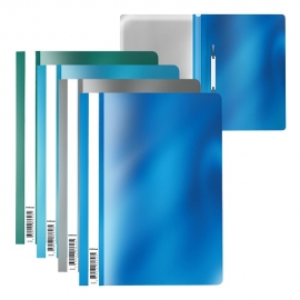 Plastikinis segtuvėlis skaidriu viršeliu GLOSSY ICE METALLIC, ErichKrause, A4, 180mkr, 4 sp.