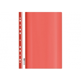 Plastikinis segtuvėlis skaidriu viršeliu, EconoMix, A4+, su perforacija, raudonos sp.