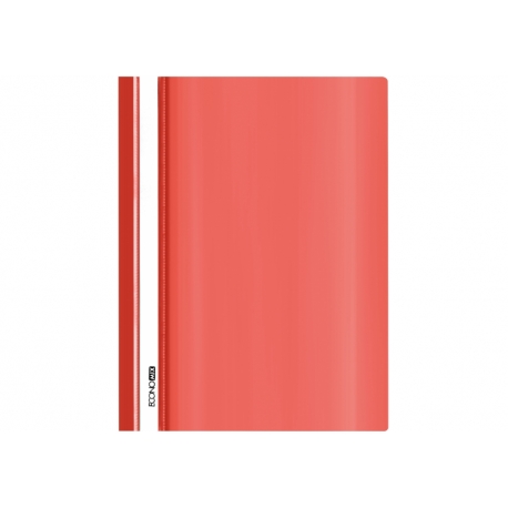 Plastikinis segtuvėlis skaidriu viršeliu, EconoMix, A5+, raudonos sp.