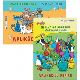 Spalvotas popierius dvipusis A3, 8 spalvų, ABC Jums