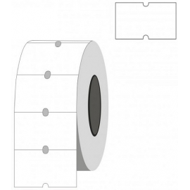 Lipnios etiketės į kainų ženklintuvus, 21,5x12mm, baltos sp.