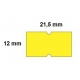Lipnios etiketės į kainų ženklintuvus, 21,5x12mm, geltonos sp.