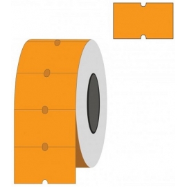 Lipnios etiketės į kainų ženklintuvus, 21,5x12mm, oranžinės sp.