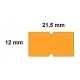 Lipnios etiketės į kainų ženklintuvus, 21,5x12mm, oranžinės sp.