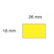 Lipnios etiketės į kainų ženklintuvus, 26x16mm, stačiak., geltonos sp.